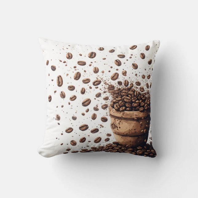 Rain of Coffee Beans Cushion (Front)