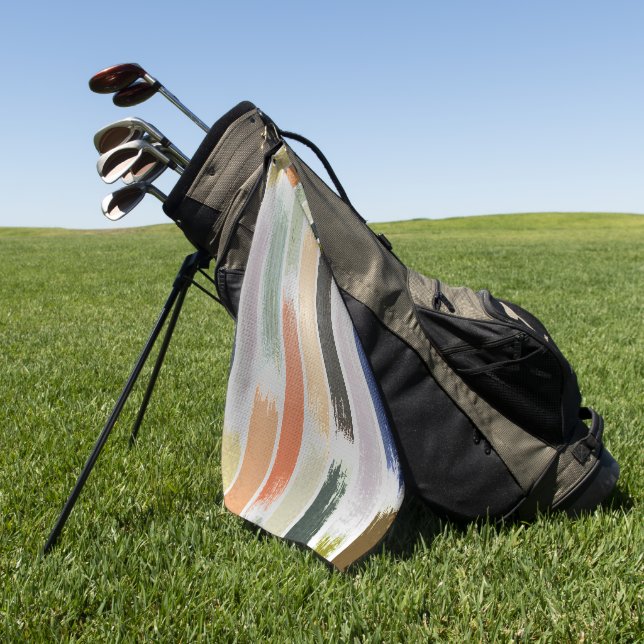 Rain of colours 5 golf towel (Green)