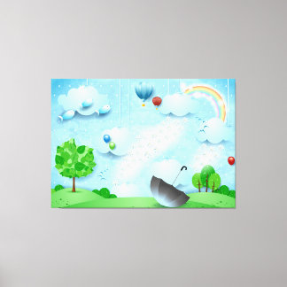Rain of Flowers Canvas Print