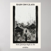 Rain on Glass — Sumi-e Ink Wash