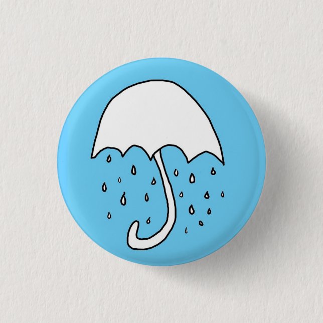 rain on me 3 cm round badge (Front)
