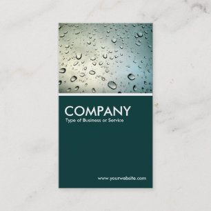 Rain on my Window - Dark Green Business Card