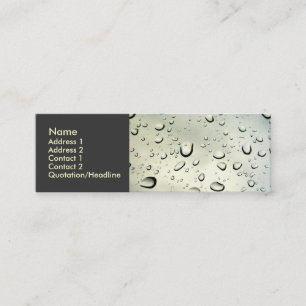 Rain On My Window Mini Business Card