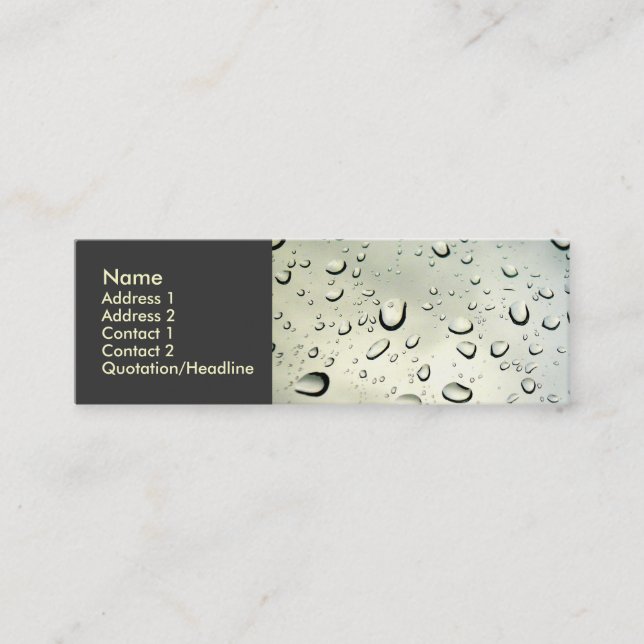 Rain On My Window Mini Business Card (Front)
