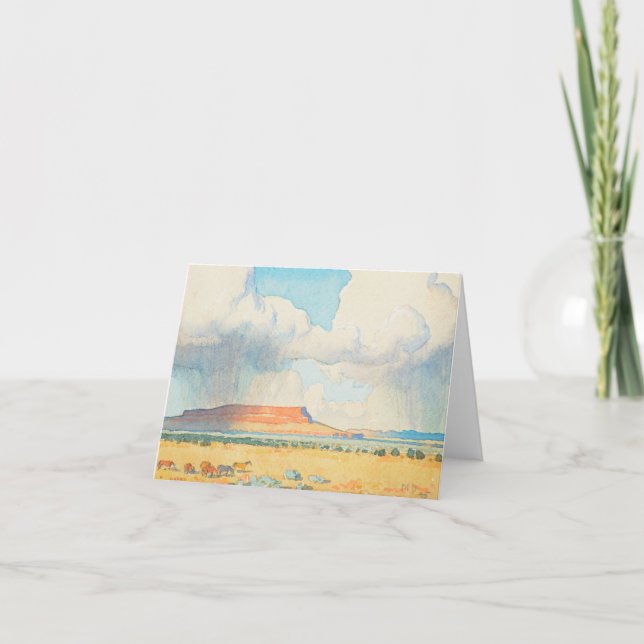 Rain on the Mesa by Maynard Dixon Thank You Card (Front)