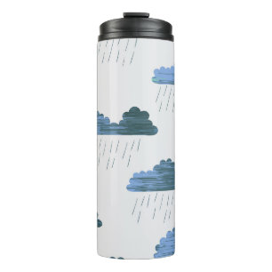 Rain Pattern: Dark Clouds Vintage Thermal Tumbler