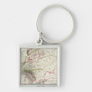 Rain Patterns in Europe Key Ring