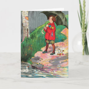 Rain, Rain, Go Away - Mother Goose Nursery Rhyme Card