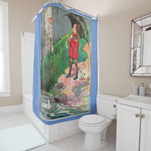 Rain, Rain, Go Away - Mother Goose Nursery Rhyme Shower Curtain