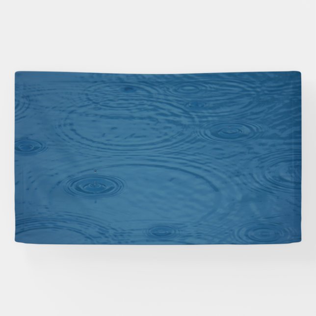Rain Ripples (Blue Water Waves) Banner (Horizontal)