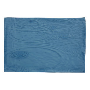 Rain Ripples (Blue Water Waves) Pillowcase