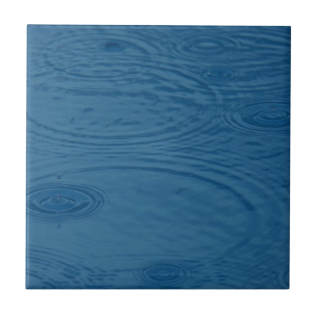 Rain Ripples (Blue Water Waves) Tile (Front)