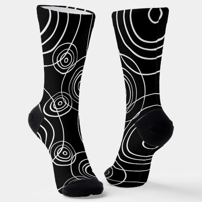 Rain Ripples in White Socks (Angled)