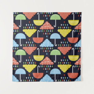 Rain seamless pattern tapestry