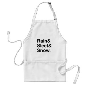 Rain Sleet Snow Postal Weather Conditions Standard Apron