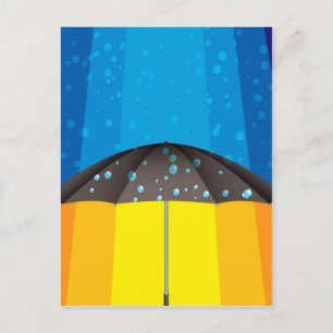 Rain storm on a sunny day postcard