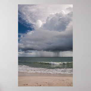 Rain Storm Over The Atlantic Ocean Poster