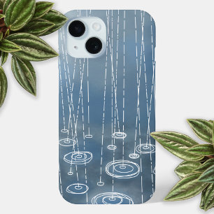 Rain Weather Blue iPhone 15 Case