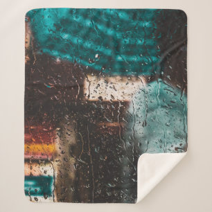 Rain wet water drip sherpa blanket