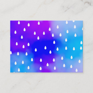 Rain with blue and purple cloudy sky. business card