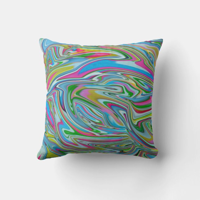 Rainblow colors abstract design cushion (Back)