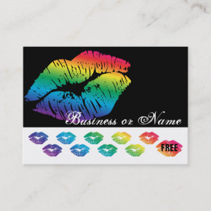 Rainbo Kisses on Black and White - Loyalty Rewards Card