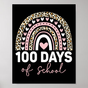 Rainbow 100 Days Of School Teacher Kids 100 Days S Poster