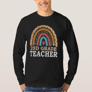Rainbow 100th Day Of 2nd Grade Teacher 100 Days Of T-Shirt