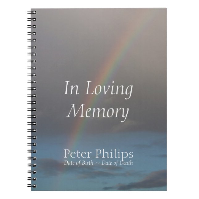 Rainbow 1 Funeral Memorial Guest Book (Front)