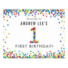 Rainbow 1 Year Old Birthday Party Welcome