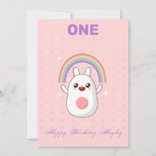 Rainbow 1st Birthday card