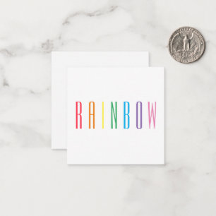 RAINBOW 2.5" Square Flat Card