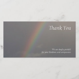 Rainbow 2 Sympathy Thank You Photo Card