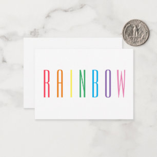 RAINBOW 3.5x2.5 Flat Card