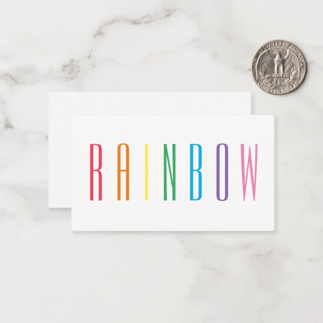 RAINBOW 3.5x2 Flat Card (Front/Back In Situ)