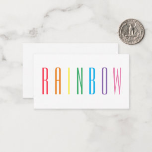 RAINBOW 3.5x2 Flat Card