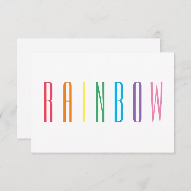 RAINBOW 3.5x5 Flat Card (Front/Back)