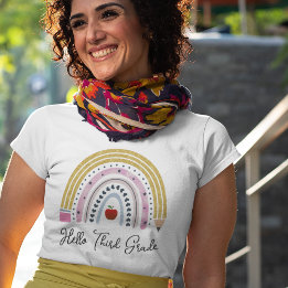 Rainbow 3rd Grade Teacher Shirt | Back to School