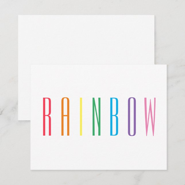 RAINBOW 4.25x5.5 Flat Card (Front/Back)
