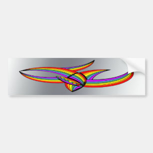 Rainbow # 4 Tattoo Bumper Sticker
