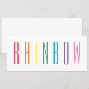 RAINBOW 4x9 Flat Card