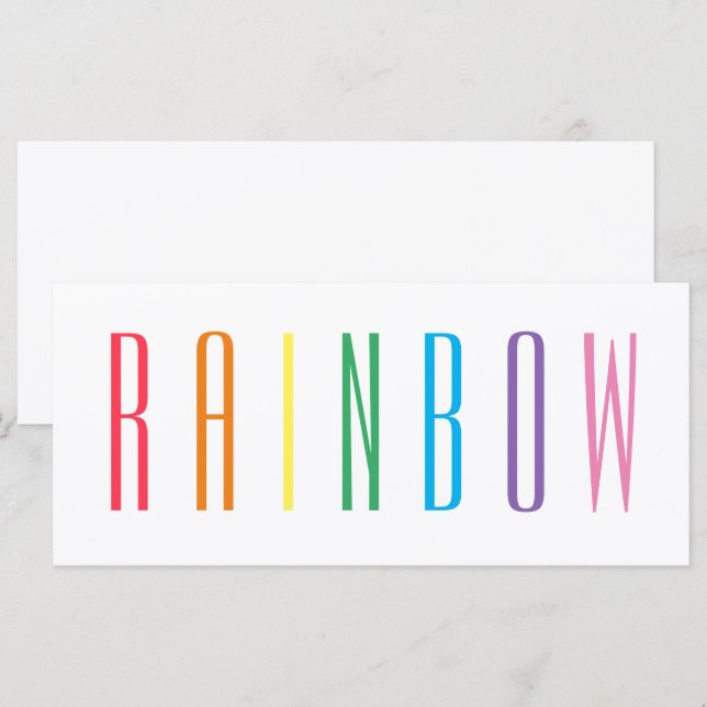 RAINBOW 4x9 Flat Card (Front/Back)