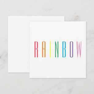 RAINBOW 5.25" Square Flat Card