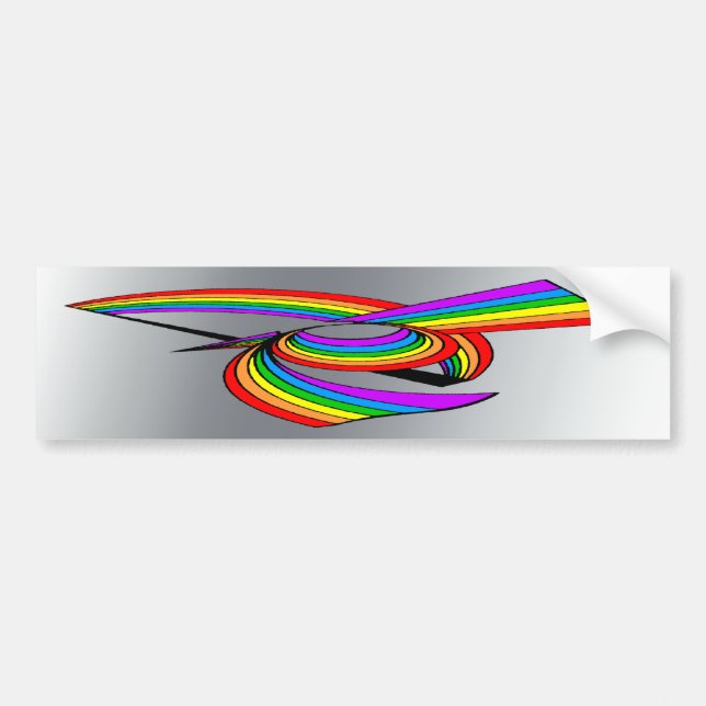 Rainbow # 5 Tattoo Bumper Sticker (Front)