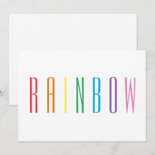 RAINBOW 5x7 Flat Card