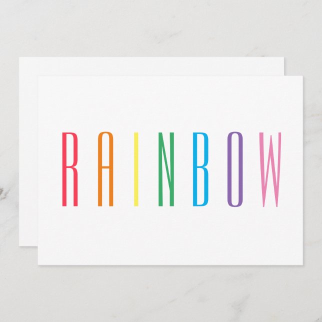 RAINBOW 5x7 Flat Card (Front/Back)