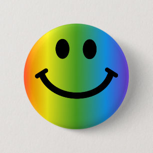 Rainbow 6 Cm Round Badge