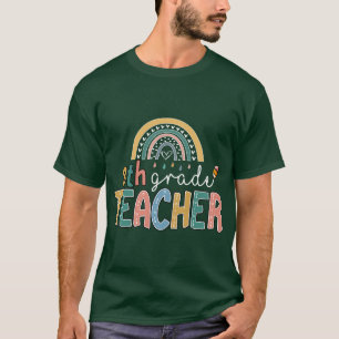 Rainbow 8th Grade Teacher Kinder Back to School 1 T-Shirt