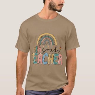 Rainbow 9th Grade Teacher Kinder Back to School T-Shirt
