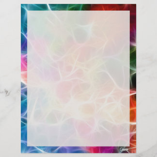 Rainbow Abstract 2 - 8.5" x 11" Stationery Sheet